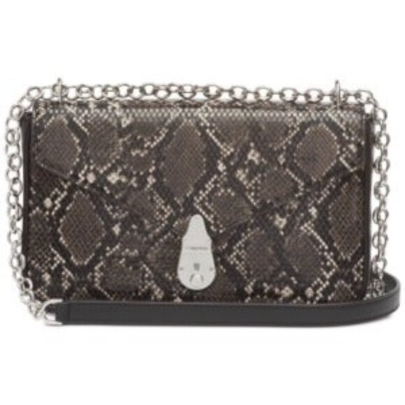 Calvin Klein Snake Lock Shoulder Bag – Asphalt/Sil - Picture 1 of 4